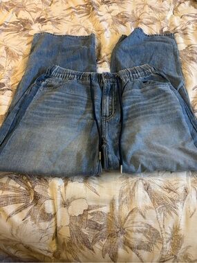 Judy Blue High Rise Wide Leg Medium Wash Lightweight Jeans